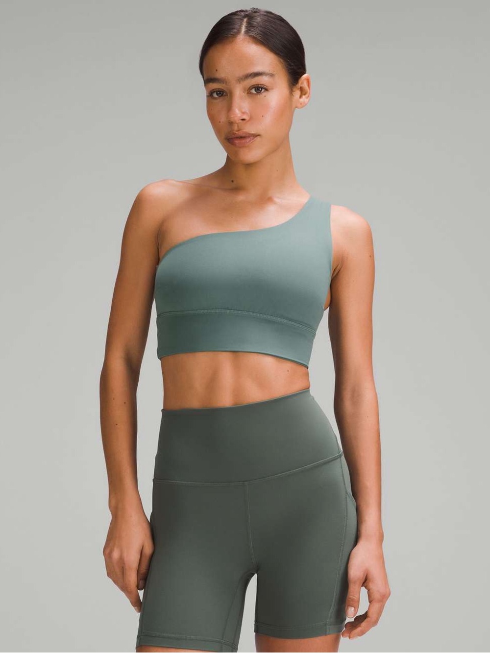 Lululemon Align Asymmetrical Bra *Light Support, C/D Cup Medium Forest Size 8